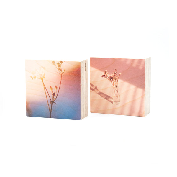 9cm × 9cm ウッドブロック 2個セット|PICTLIFE